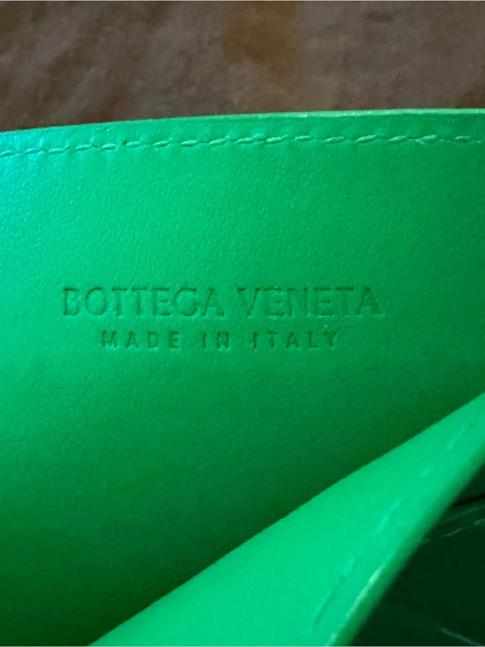 Bottega Veneta Intreccaito Card Holder in Parakeet Green
